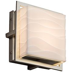 Porcelina™ Avalon 6 1/2" High Nickel LED Outdoor Wall Light