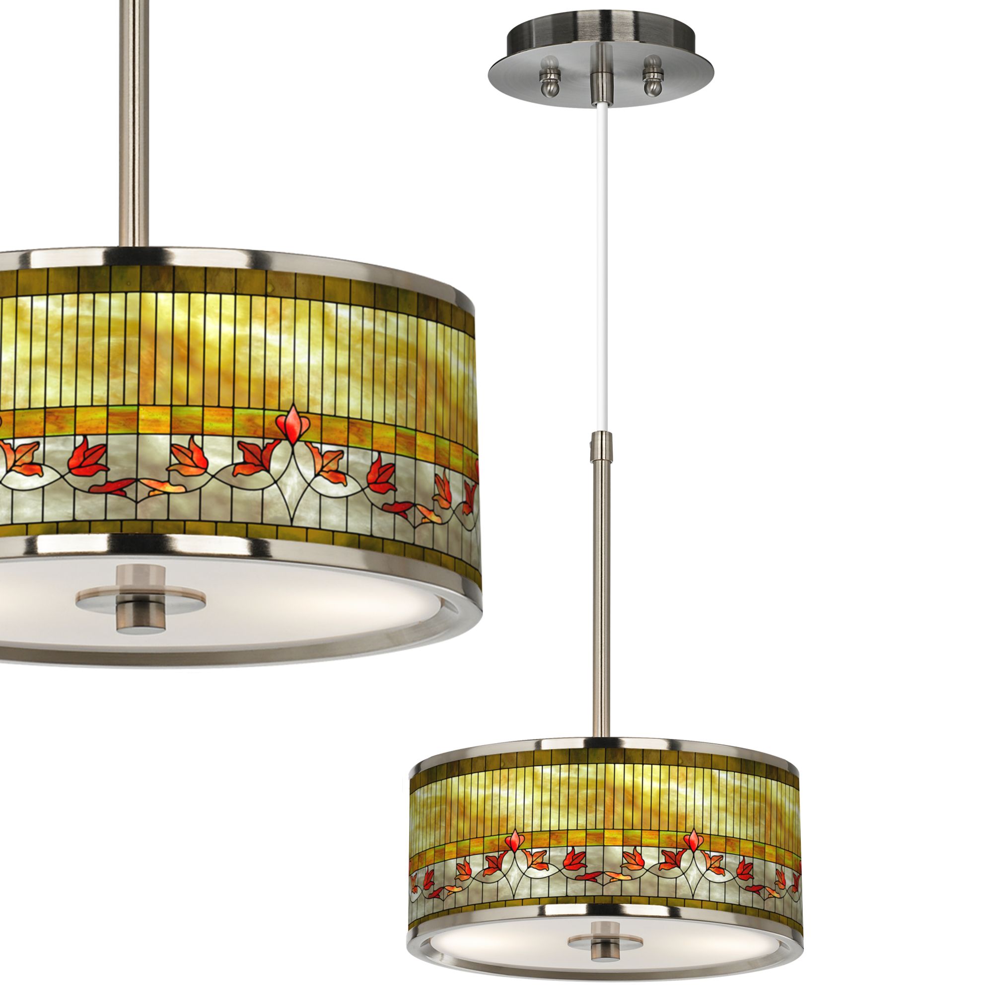 Tiffany-Style Lily Giclee Glow 10 1/4" Wide Pendant Light