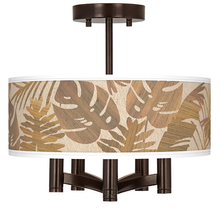 Tropical Woodwork Ava 5 Light Bronze Ceiling Light