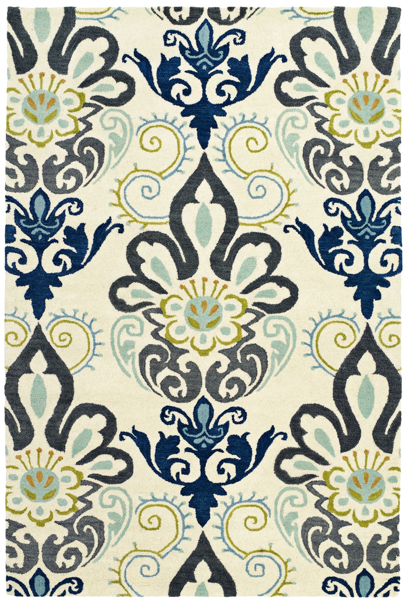 Global Inspiration GLB11-17 Blue Wool Area Rug 