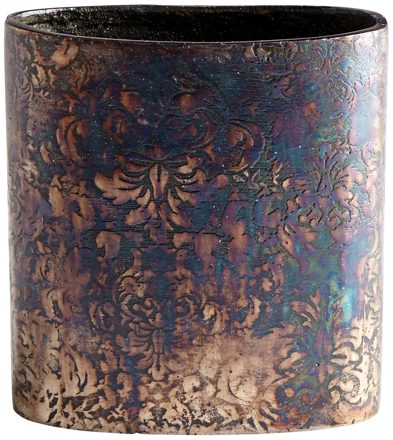 Cyan Design Inscribed 6 1/4" High Small Bronze Patina Vase