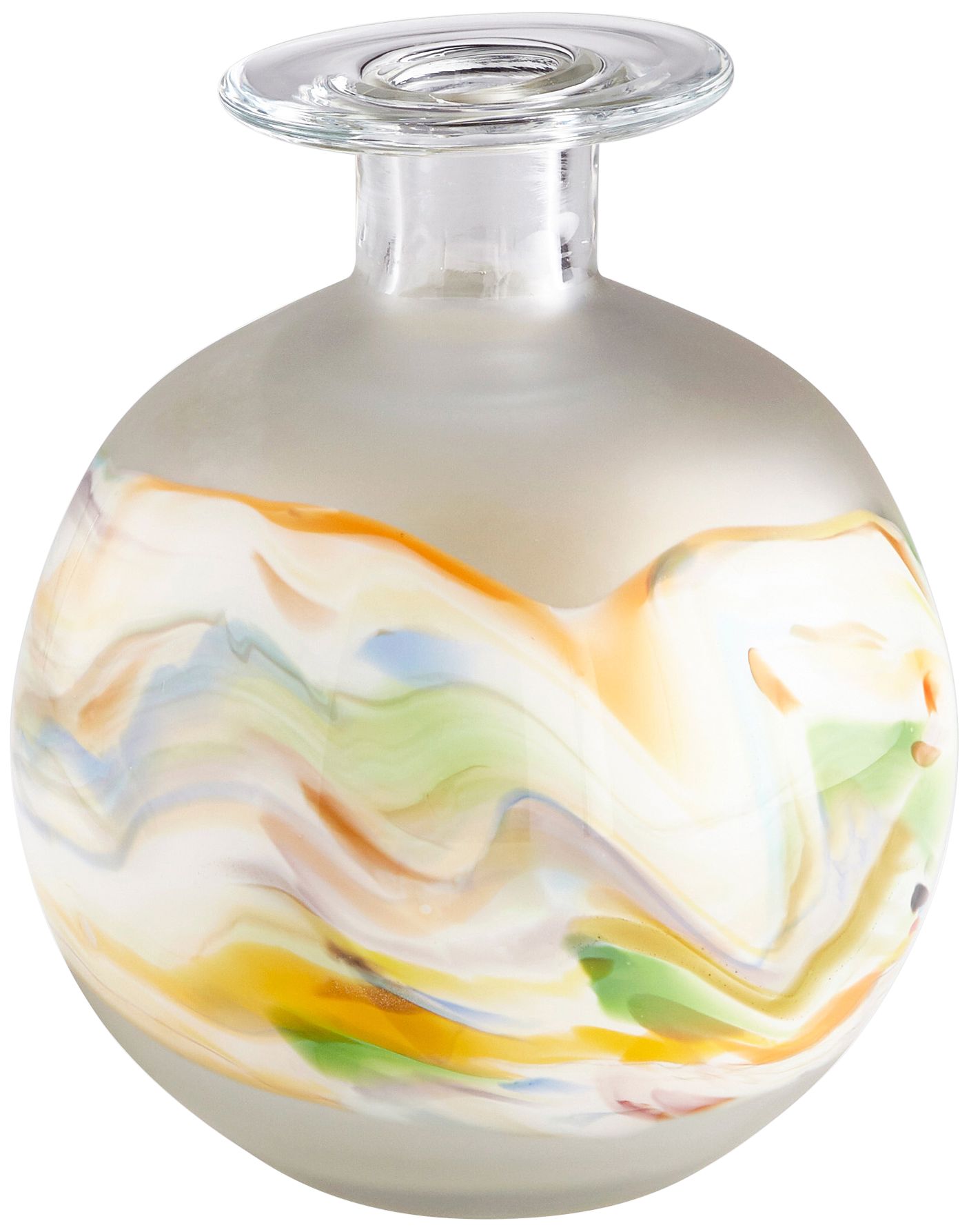 Cyan Design Kimbie Small 10" High Multi-Color Glass Vase