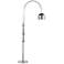 Eclipse Polished Nickel Arc Floor Lamp with Metal Shade