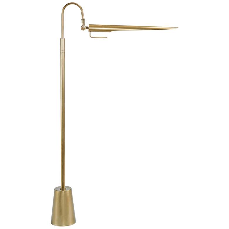 Image 2 Raven Natural Brass Adjustable Floor Lamp