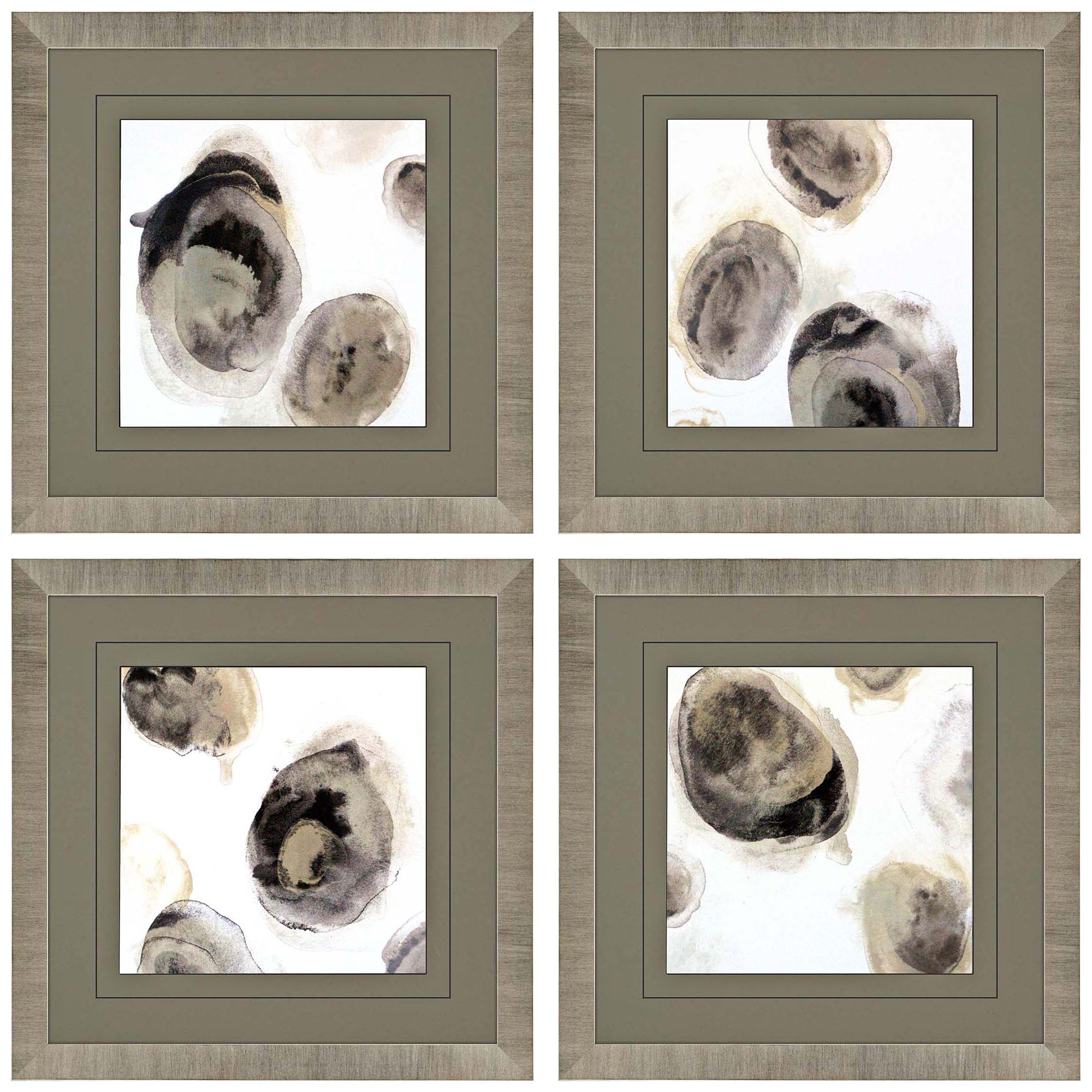 Stones 21" Square 4-Piece Framed Wall Art Set