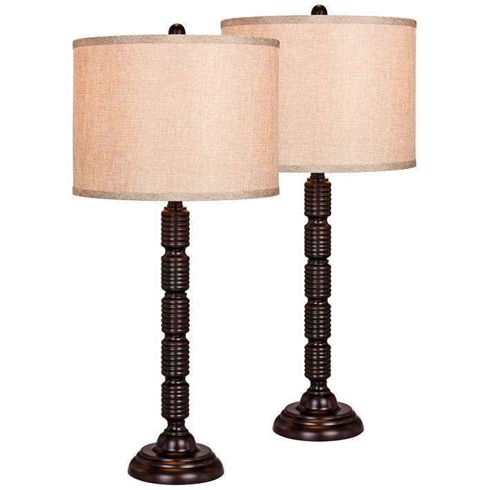 Hartley Oil Rubbed Bronze Ribbed Metal, How Much Should A Table Lamp Cost