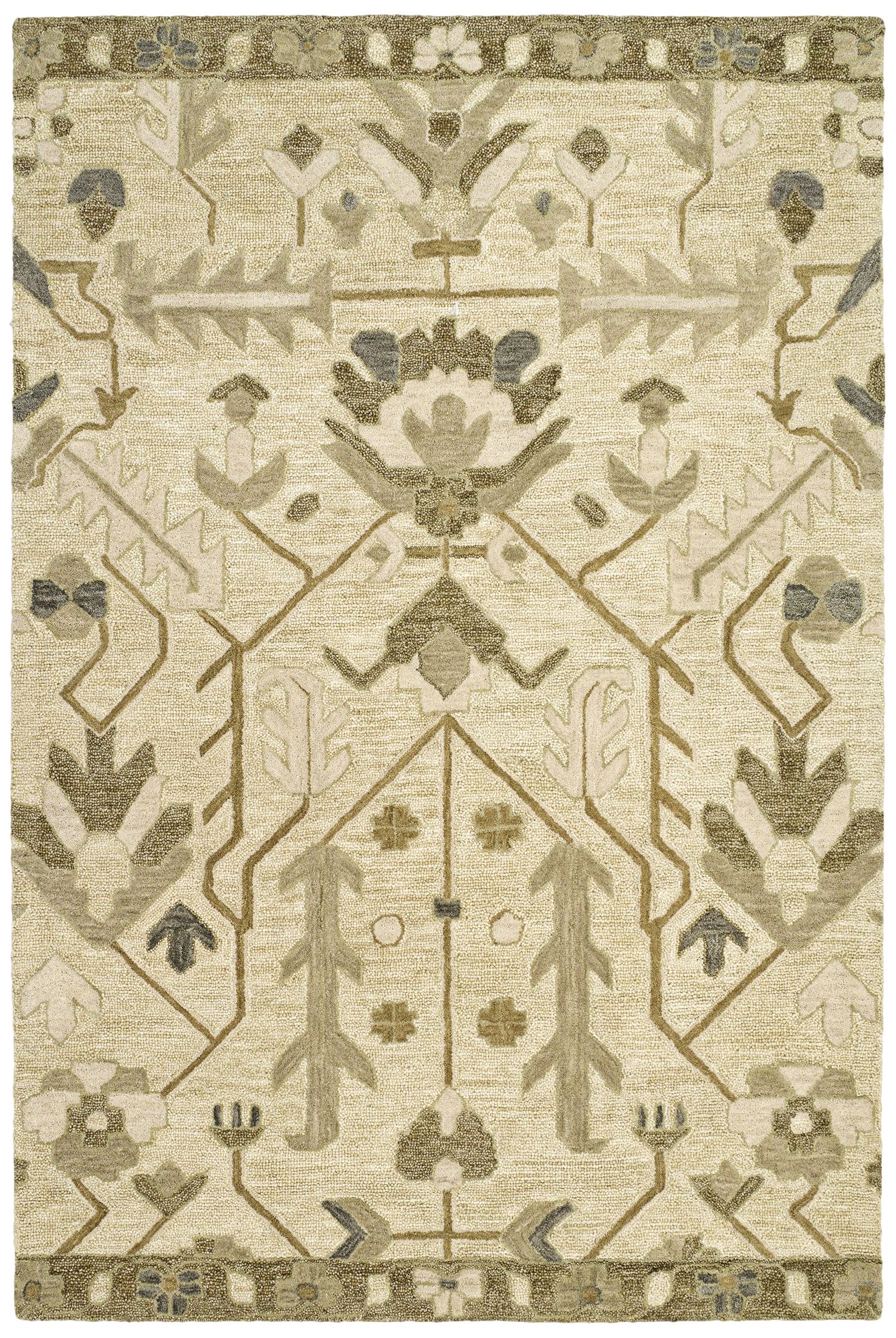 Kaleen Brooklyn 530723 Olive Wool Area Rug 37R03 Lamps Plus