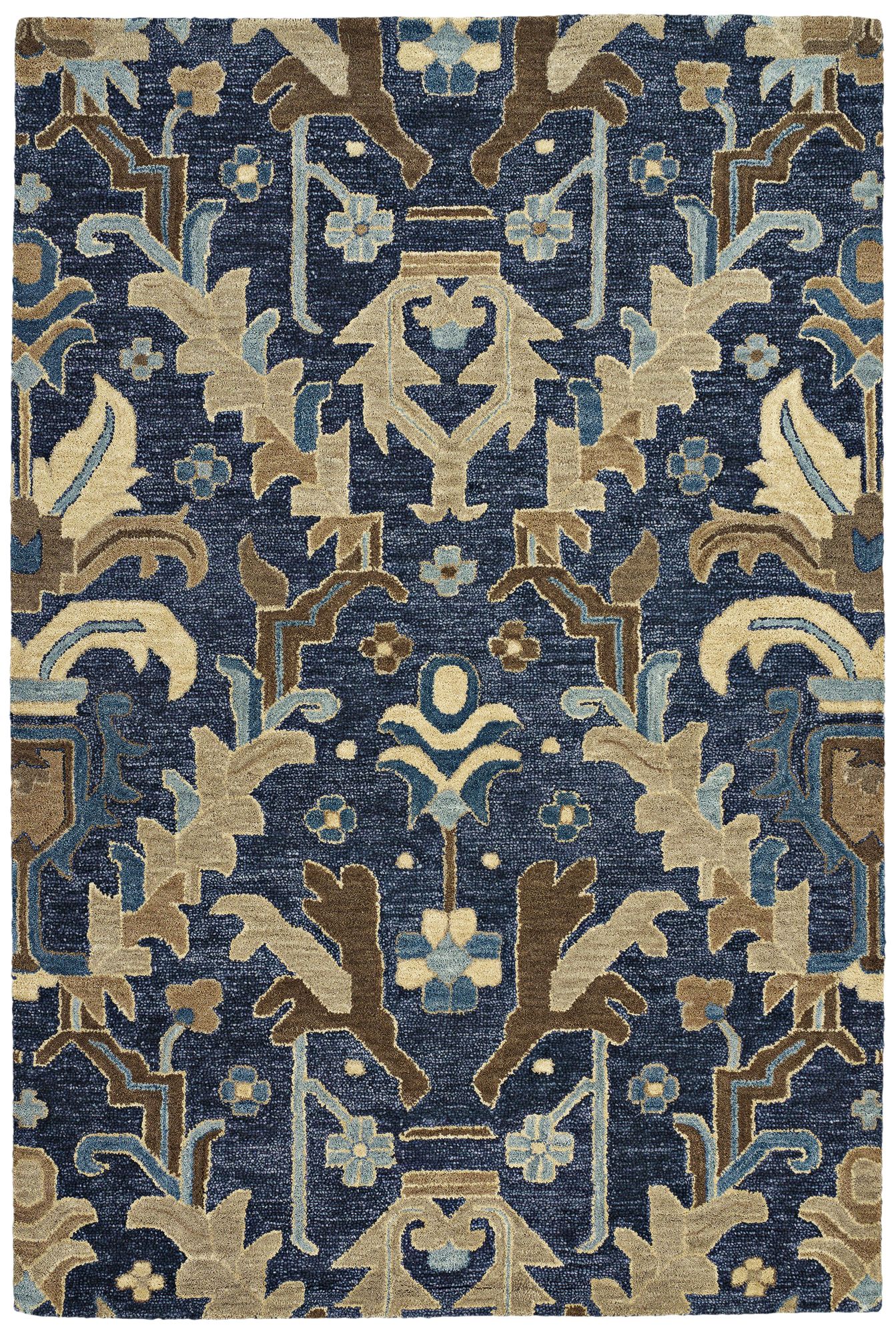Kaleen Brooklyn 5311-22 Navy Wool Area Rug 