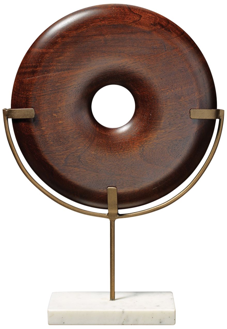 Archie 15 1/2" High Dark Wood Modern Sculpture