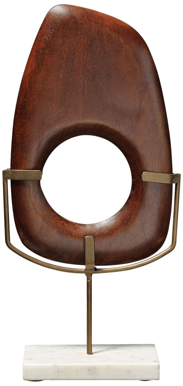 Veronica 16 1/2" High Mid-Century Modern Wood Sculpture