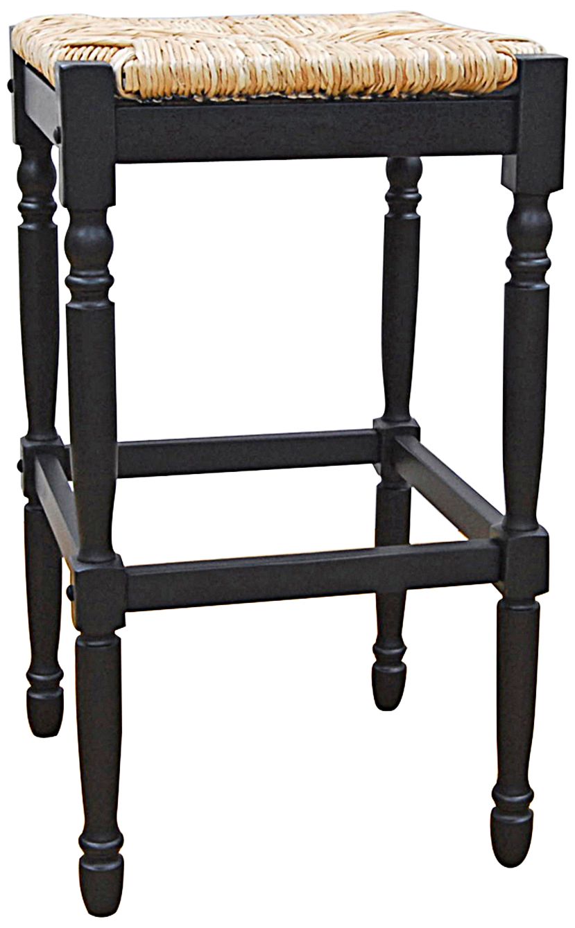 Thomasville 29 1/4" Antique Black Barstool
