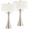 Rachel Concave Column Metal Modern Table Lamps Set of 2