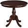 Bella 35" Wide Espresso Round Wood Pedestal Dining Table