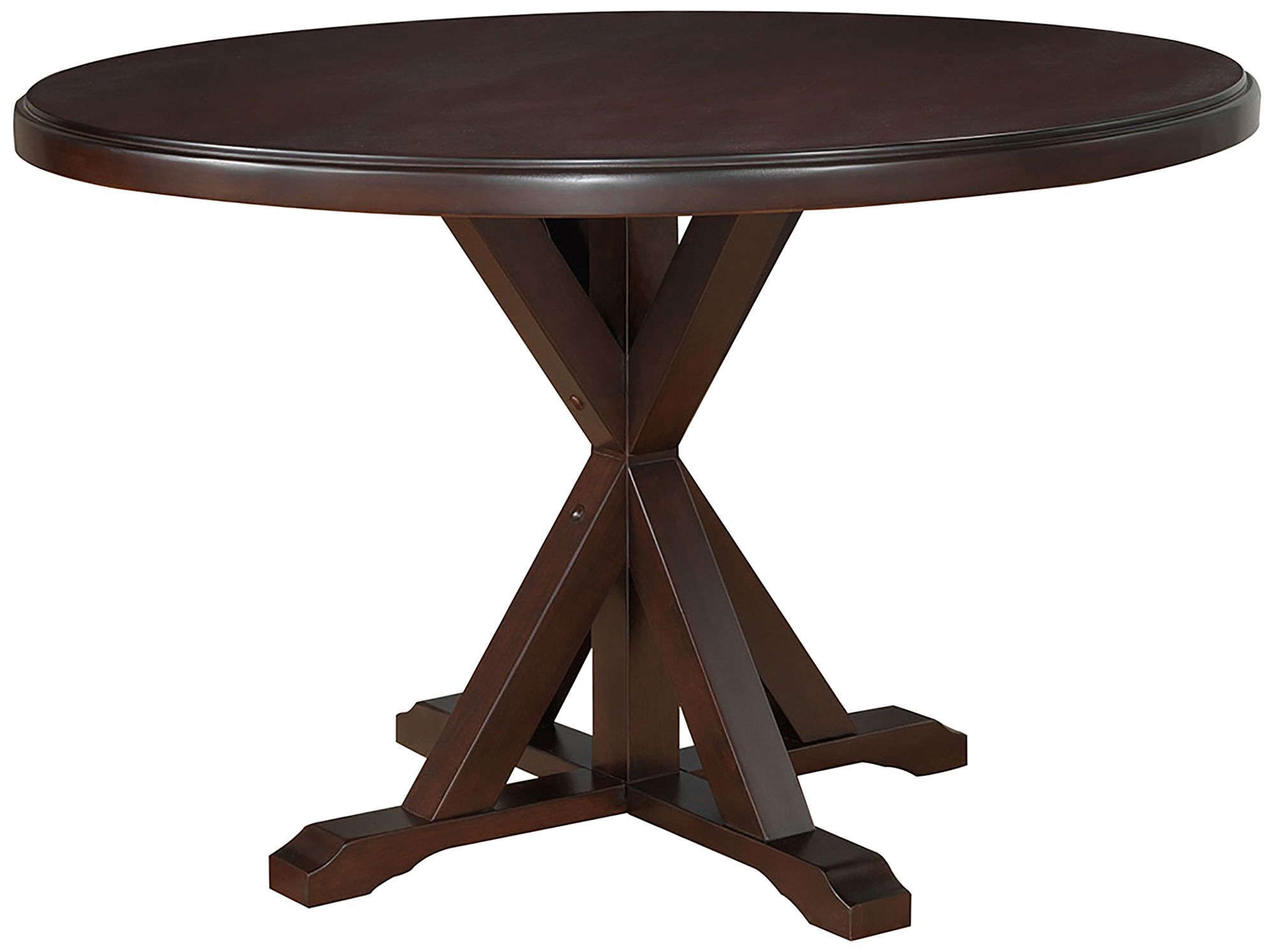 Rembrandt 48" Wide Espresso Wood Round Dining Table