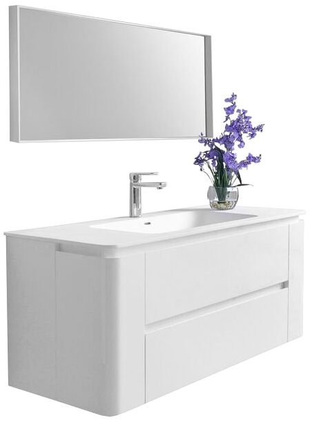 Gwyneth 48" White 2-Drawer Single Sink Vanity Set