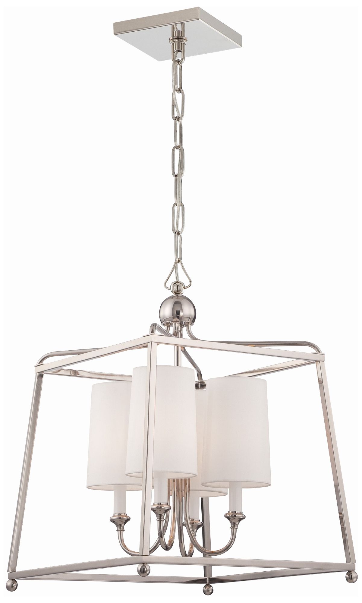 Crystorama Sylvan 16"W Polished Nickel 4-Light Chandelier