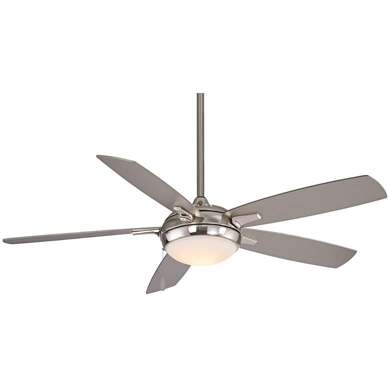 54" Minka Aire Lun-Aire Brushed Nickel LED Ceiling Fan ...