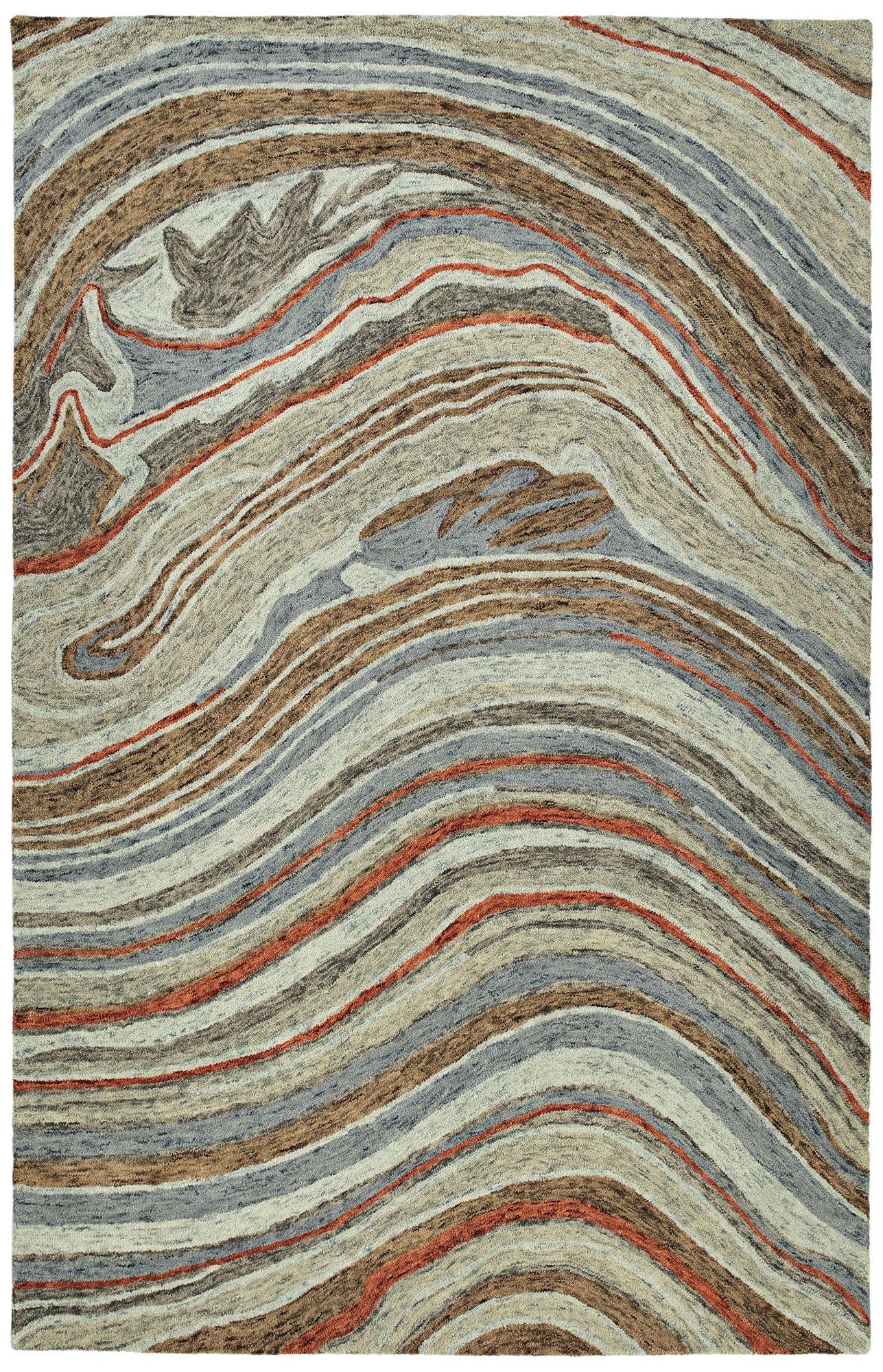 Kaleen Marble MBL07-75 Gray Wool Area Rug 