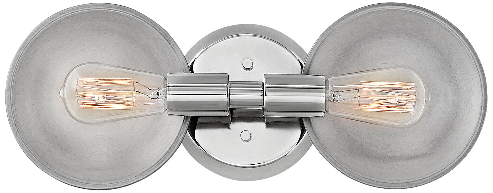 Hinkley Boyer 7" High Polished Nickel 2-Light Wall Sconce