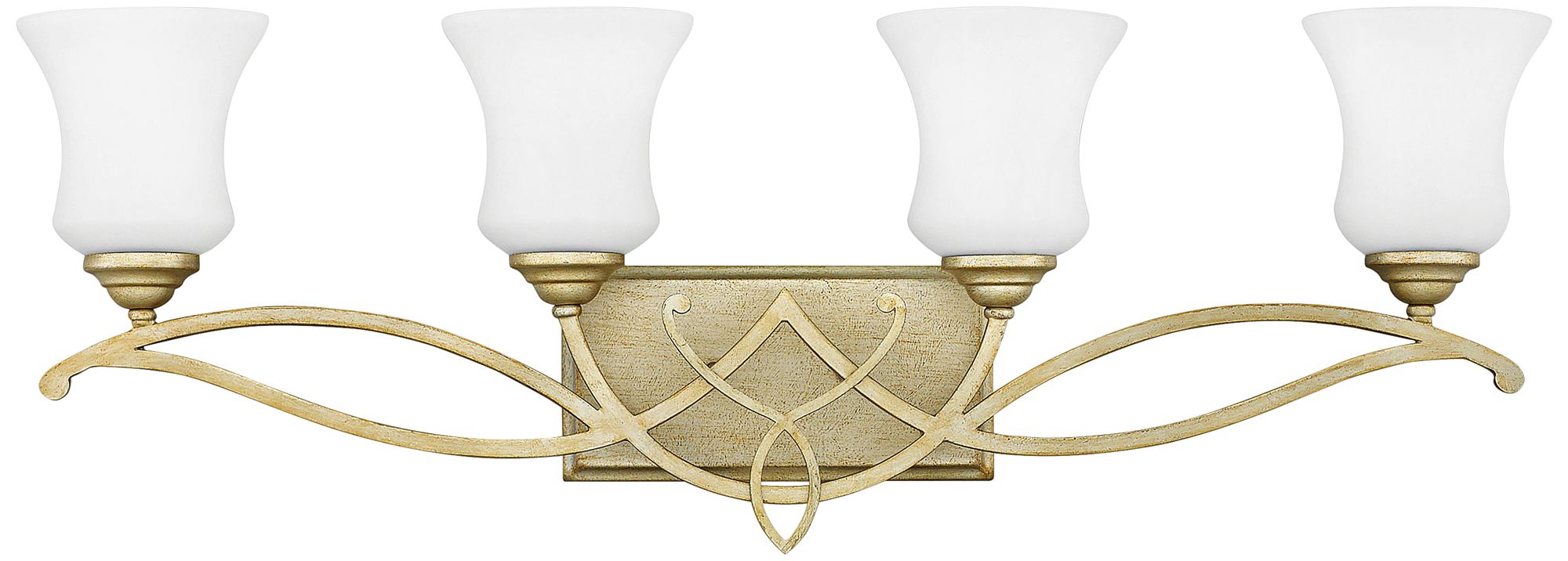 Hinkley Brooke 31 1/4" Wide Silver Leaf 4-Light Bath Light