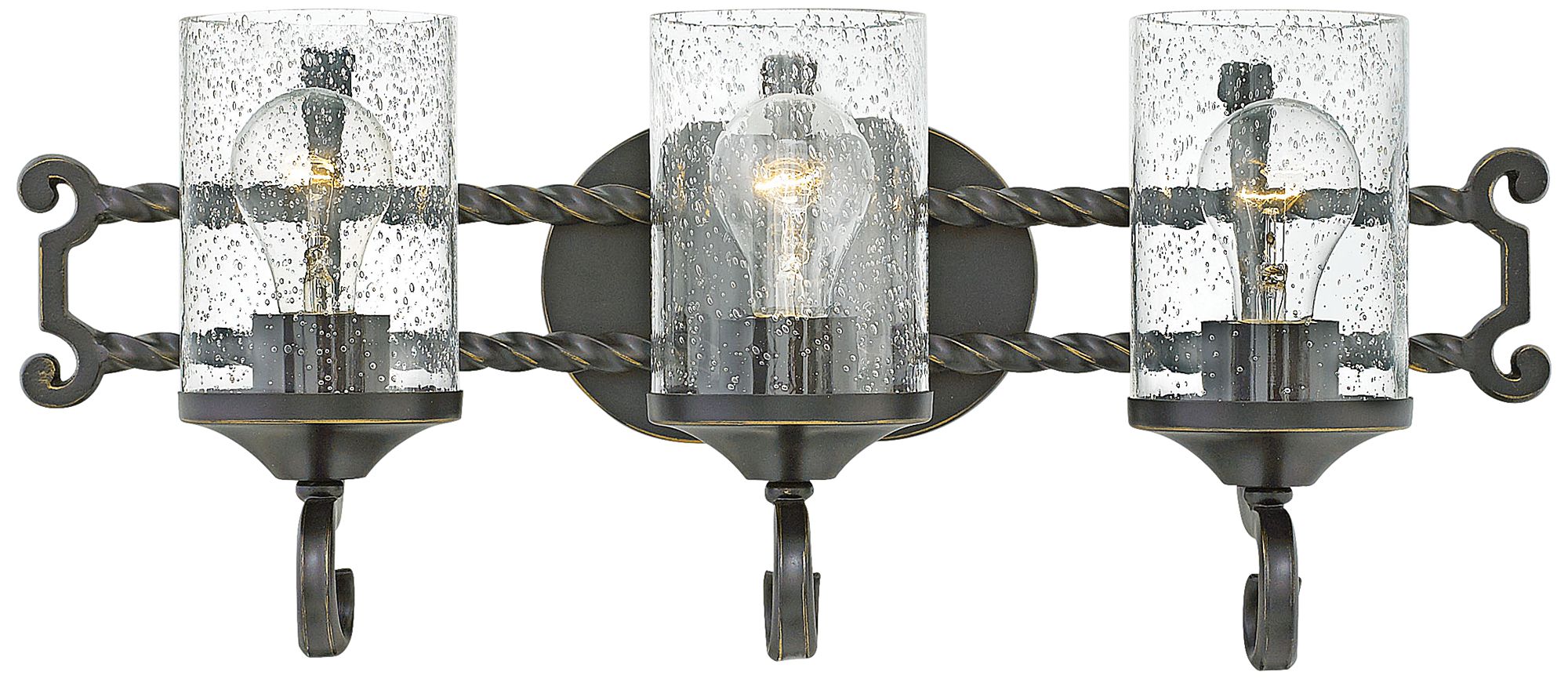 Hinkley Casa 22 3/4" Wide Olde Black 3-Light Bath Light