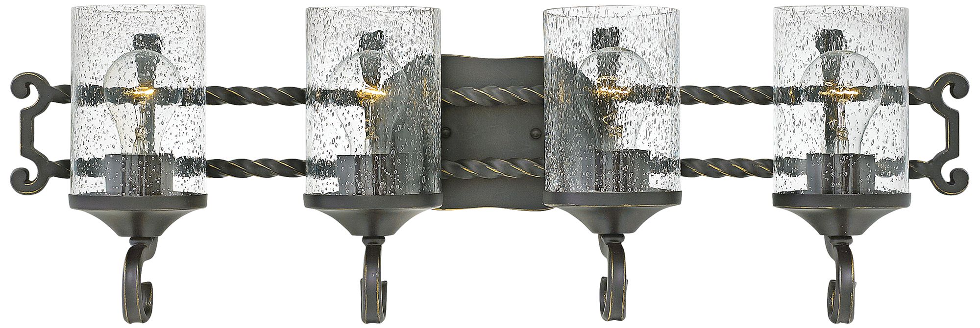 Hinkley Casa 29 1/4" Wide Olde Black 4-Light Bath Light