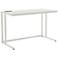 Margeta 47"W Light Oak and White Writing Desk with USB Port