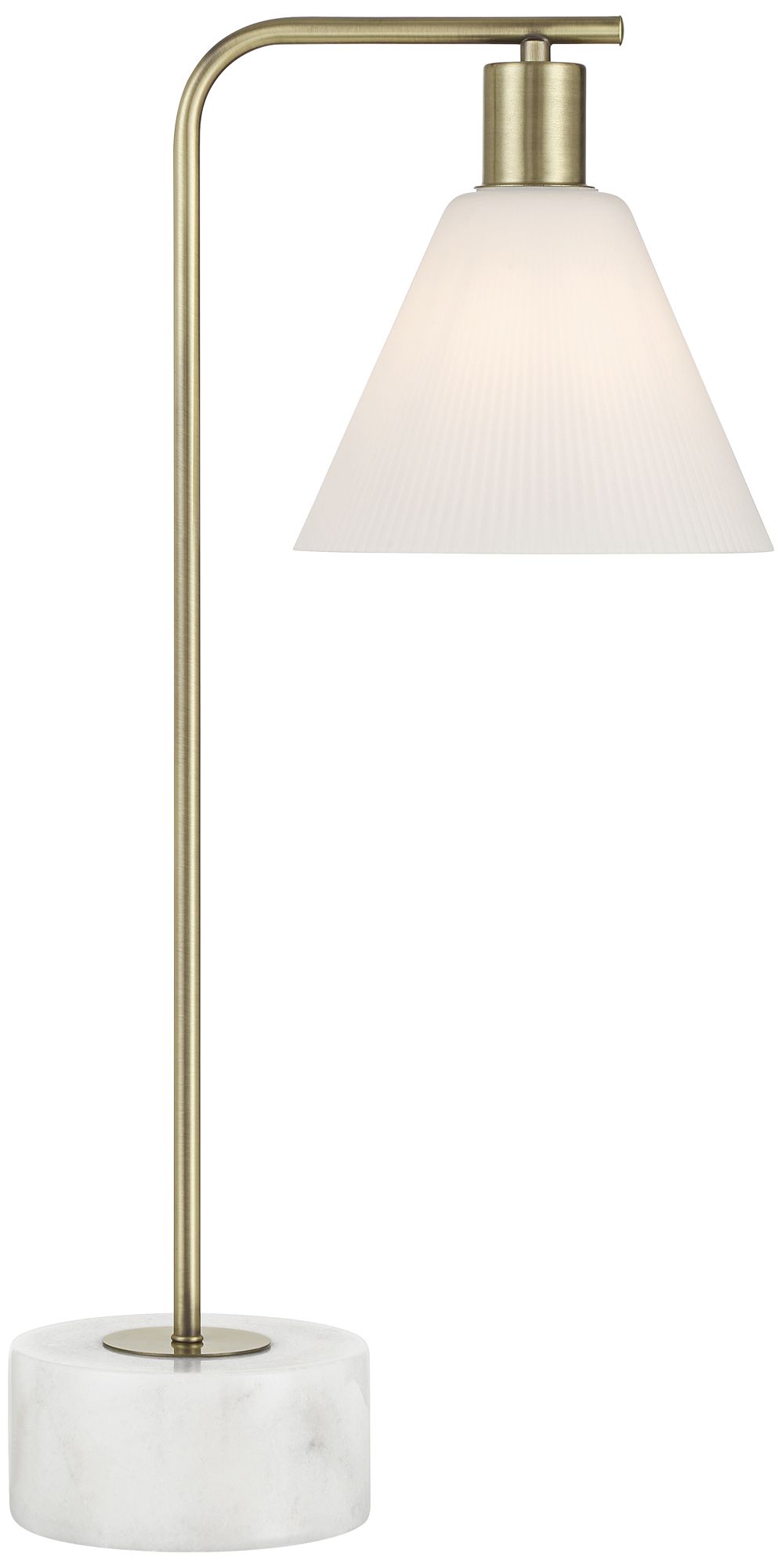 360 Lighting Bella 24 1/2" High Brass And Marble Arc Table Lamp With Dimmer