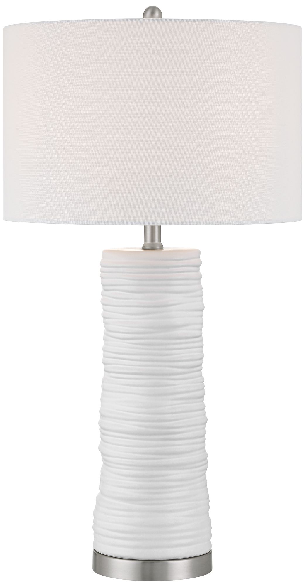 360 Lighting Contours 27 1/2" High Modern White Ceramic Table Lamp With Dimmer