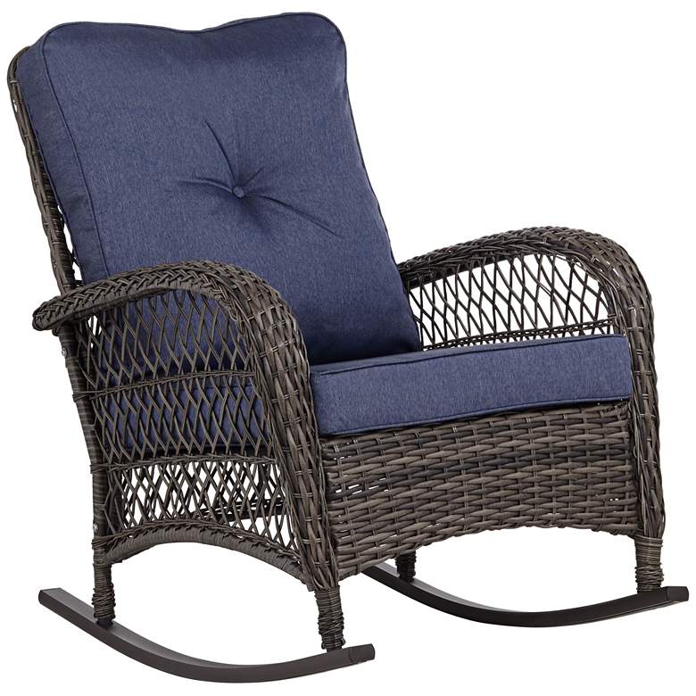 Madden Blue Outdoor Rocking Chair