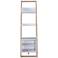 Daemore 20 3/4"W Natural and White 5-Shelf Ladder Bookcase