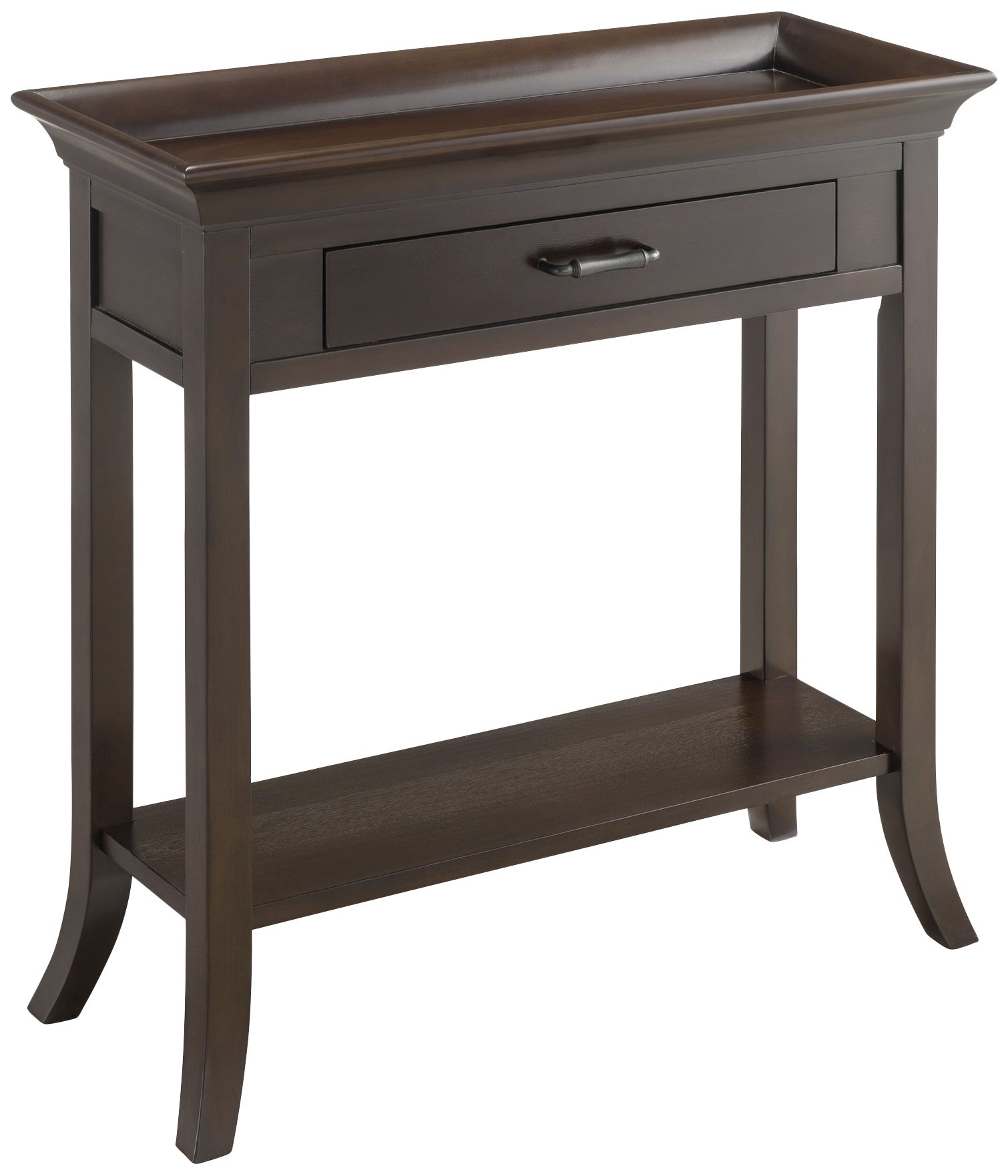 Simpson 30" Wide Chocolate Cherry Tray Edge Hall Stand