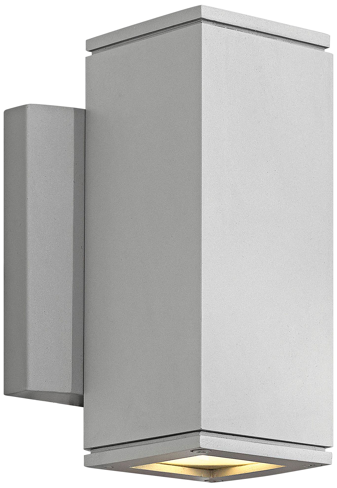 Kore 7 1/2"H Titanium Square Dark Sky LED Outdoor Wall Light