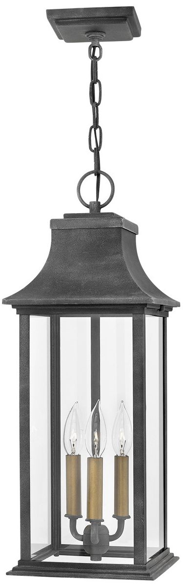 Hinkley Adair 23" High Aged Zinc Outdoor Hanging Light