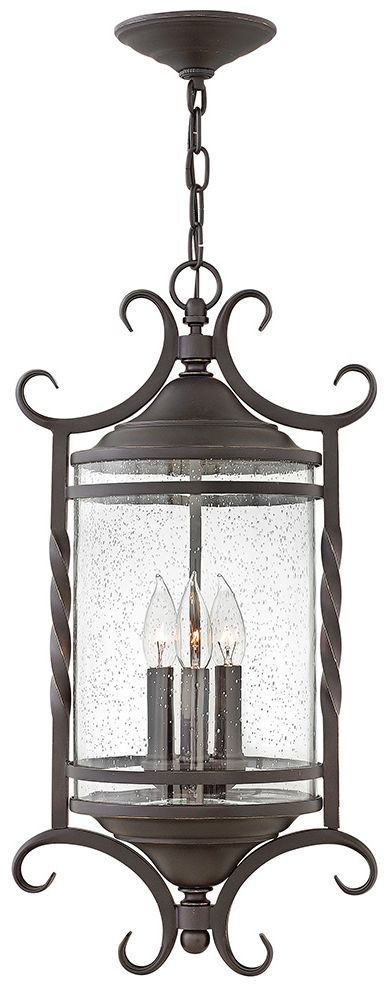 Hinkley Casa 23 1/4" High Olde Black Outdoor Hanging Light