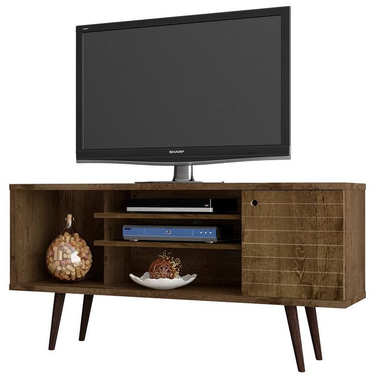 Liberty 53 1/4" Wide Rustic Wood 1-Door Modern TV Stand