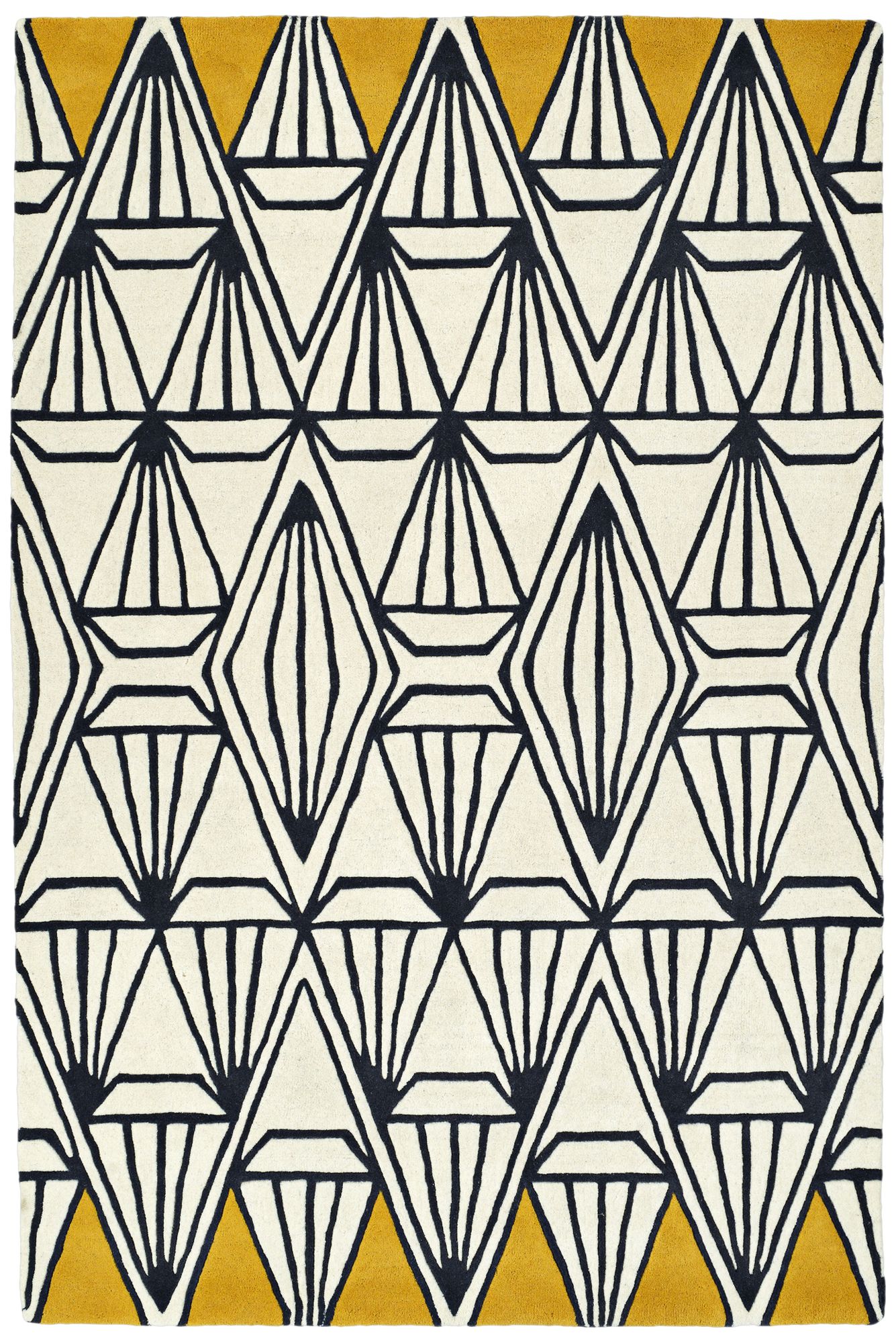 Kaleen Origami ORG01-01 Ivory Wool Area Rug 