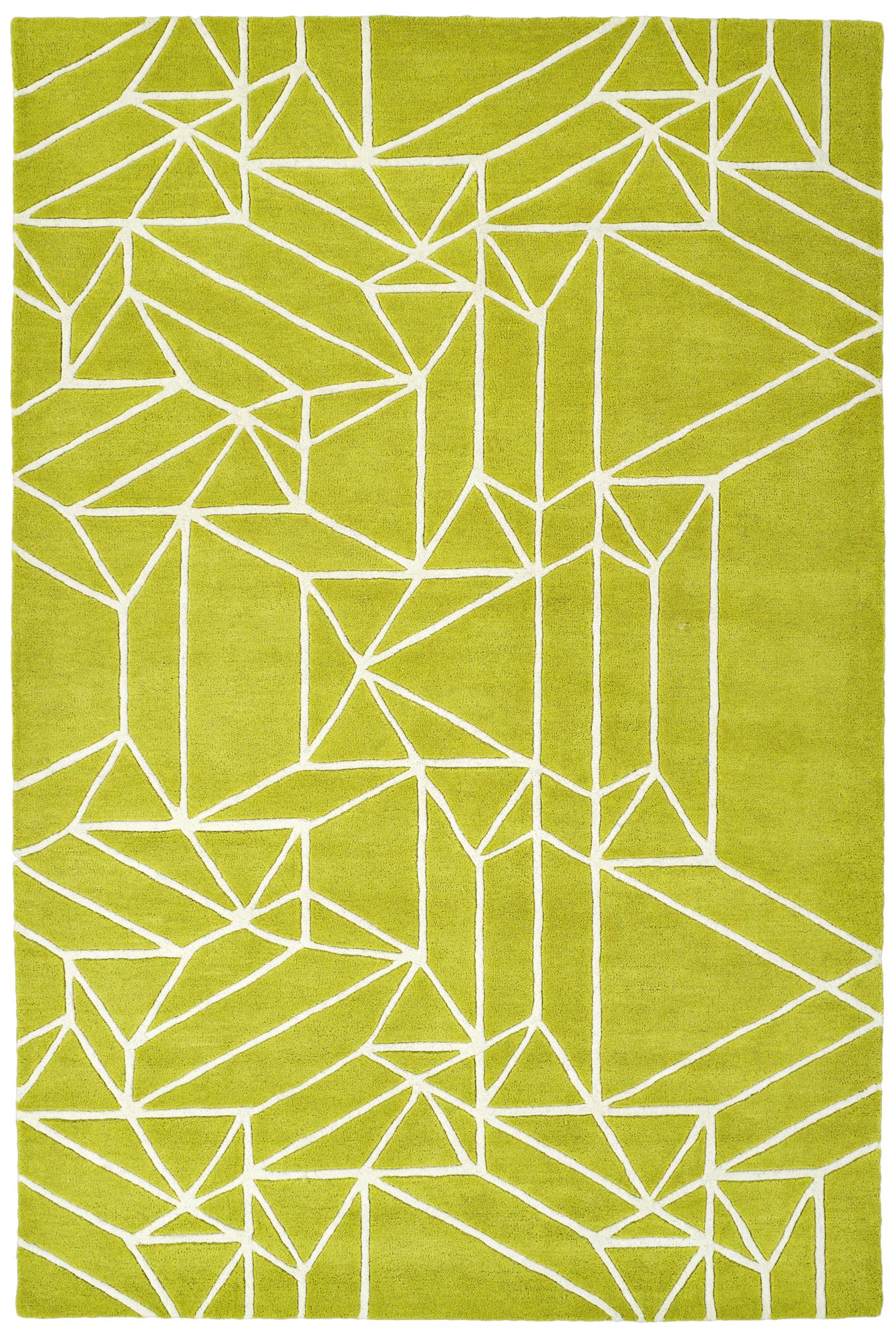 Kaleen Origami ORG04-96 Lime Green Wool Area Rug 