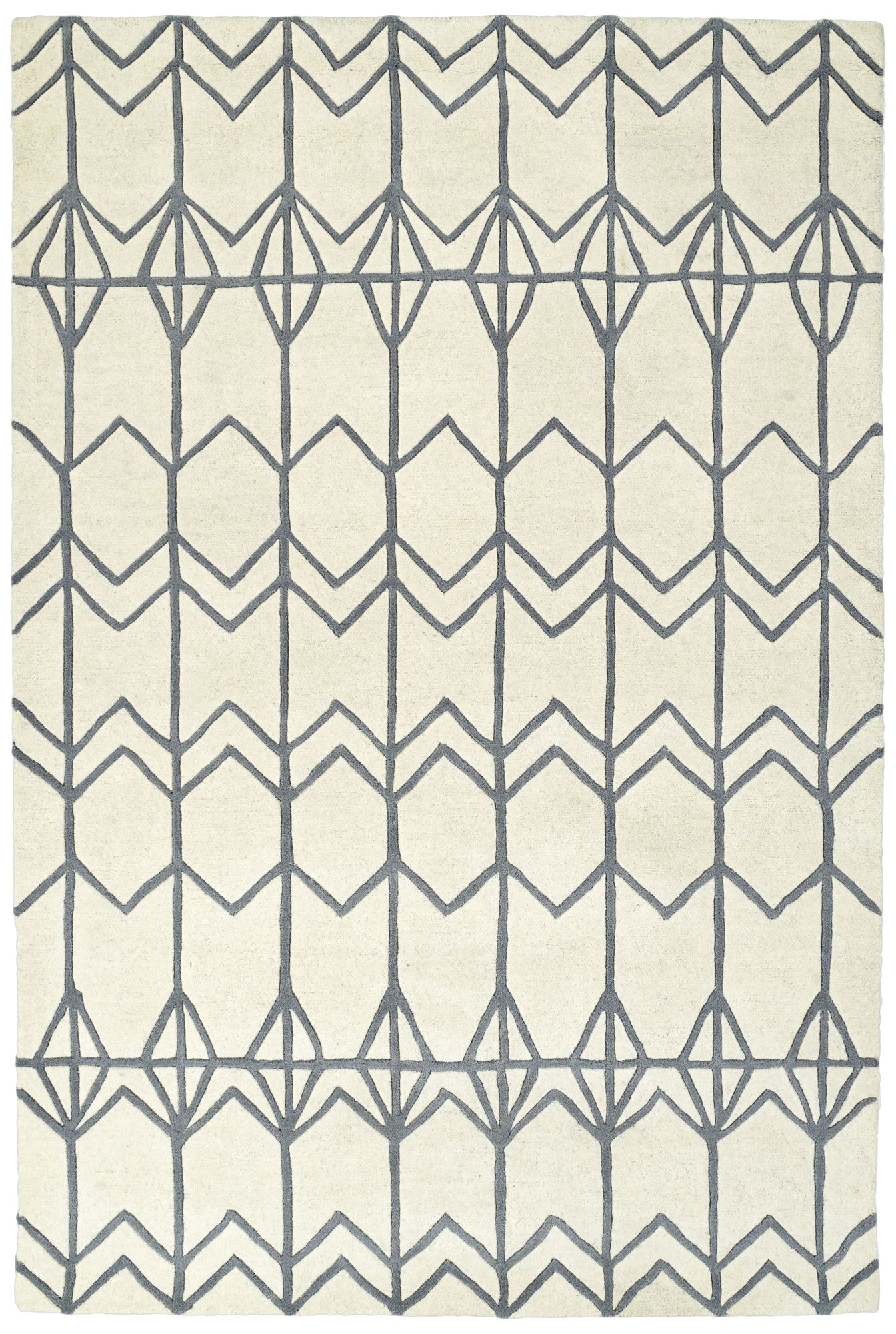 Kaleen Origami ORG05-01 Ivory Wool Area Rug 
