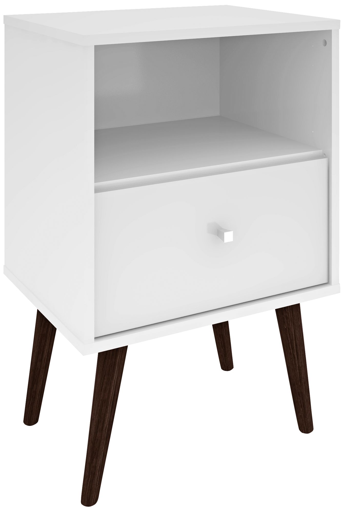 Liberty 17 3/4" Wide White Gloss Wood Modern Nightstand