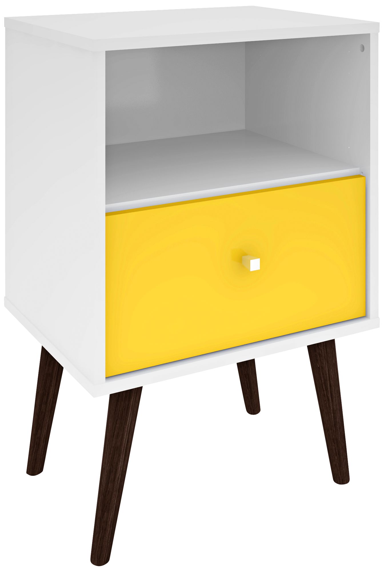 Liberty 17 3/4" Wide White-Yellow Modern Nightstand