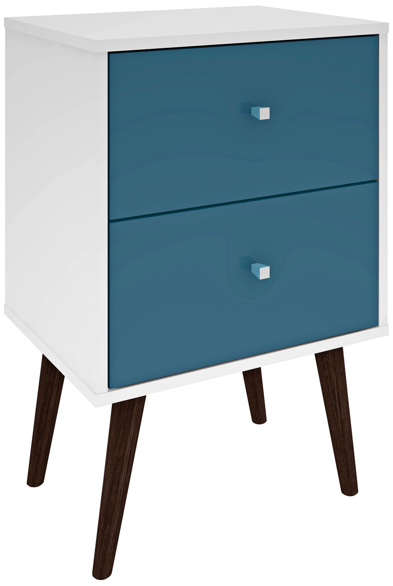 Liberty 17 3/4" Wide Aqua Blue 2-Drawer Modern Nightstand