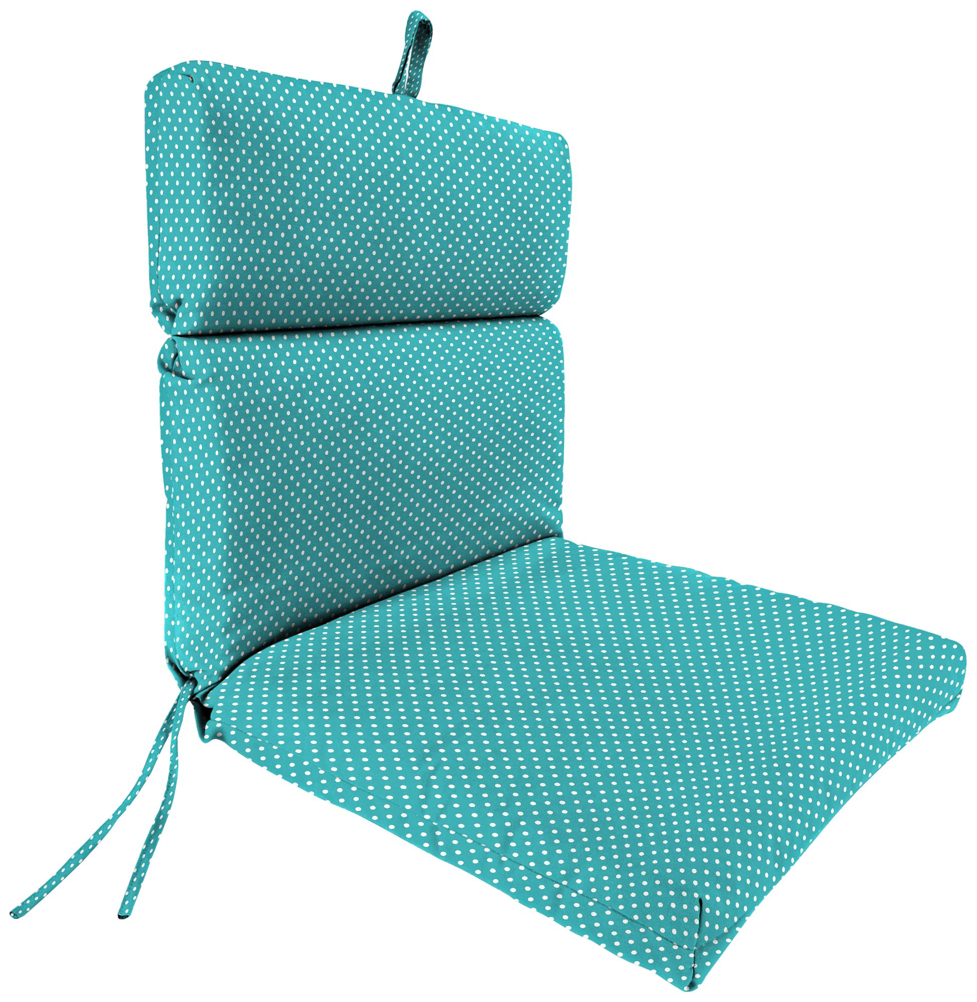 Mini Dots Ocean French Edge Outdoor Chair Cushion