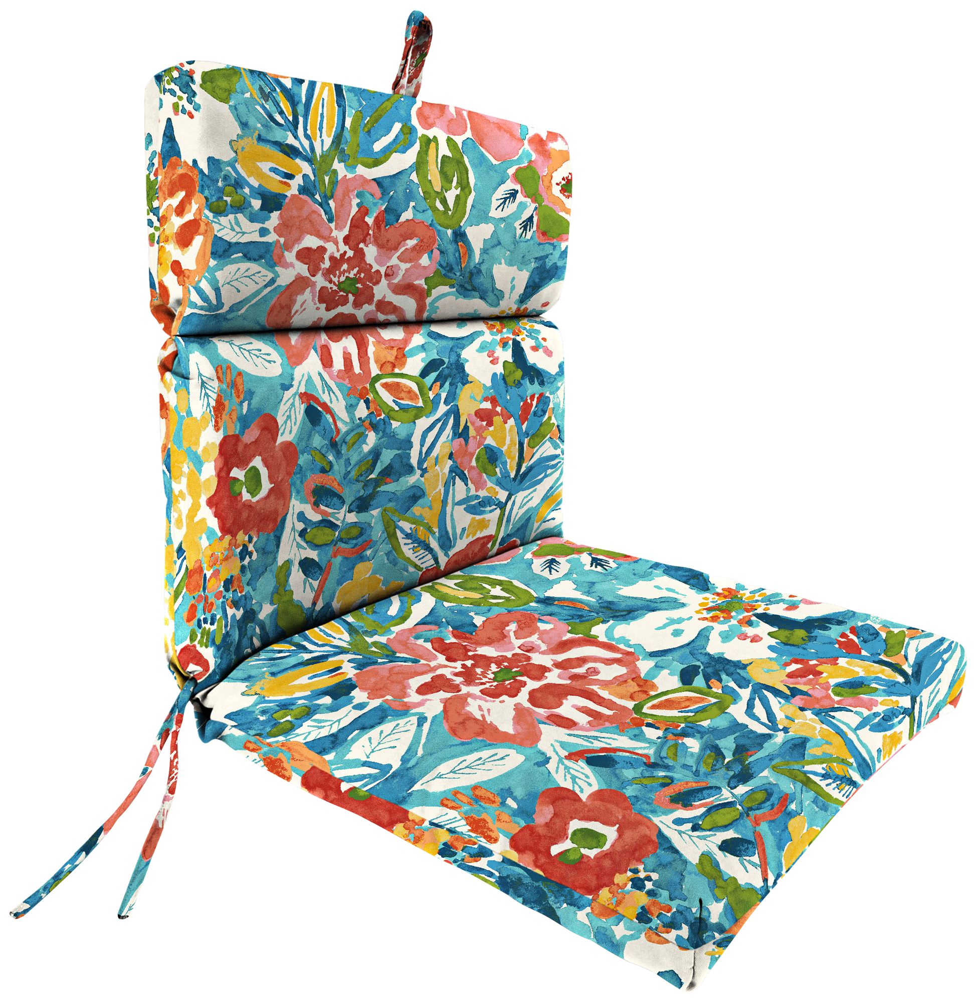 Sunriver Sky French Edge Outdoor Chair Cushion 38F64 Lamps Plus