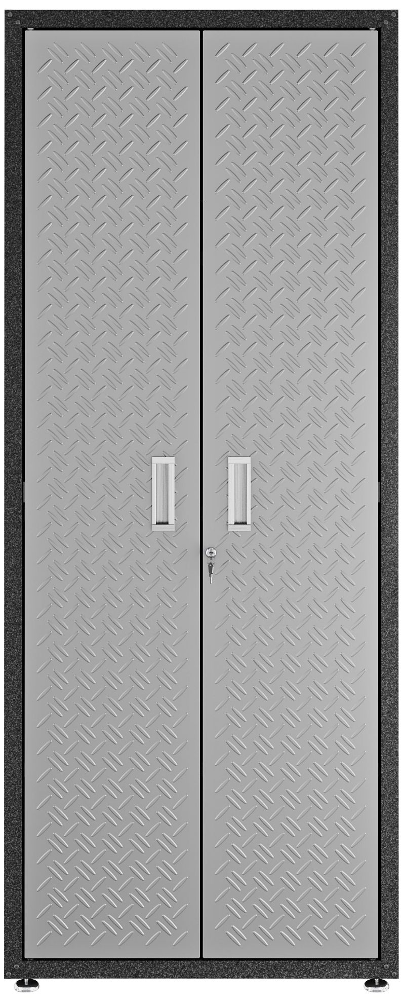 Fortress 74 3/4" High Gray Textured Metal Garage Cabinet