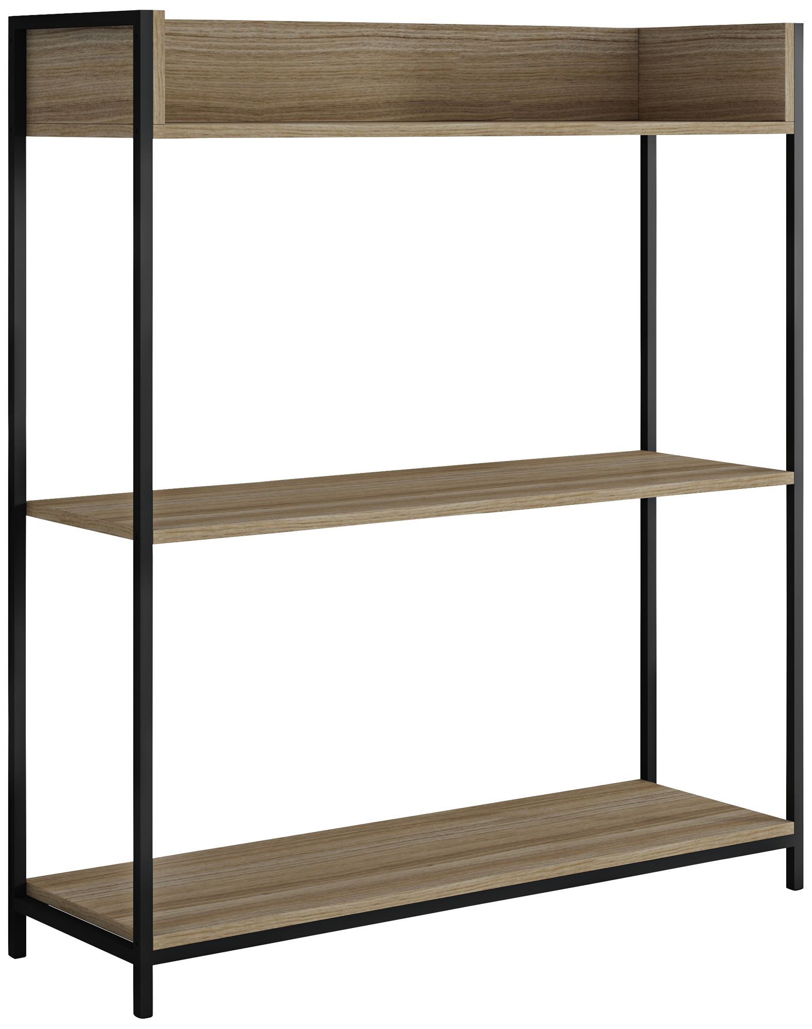 Ellis 41 1/4" High Dark Oak Modern 3-Shelf Bookcase