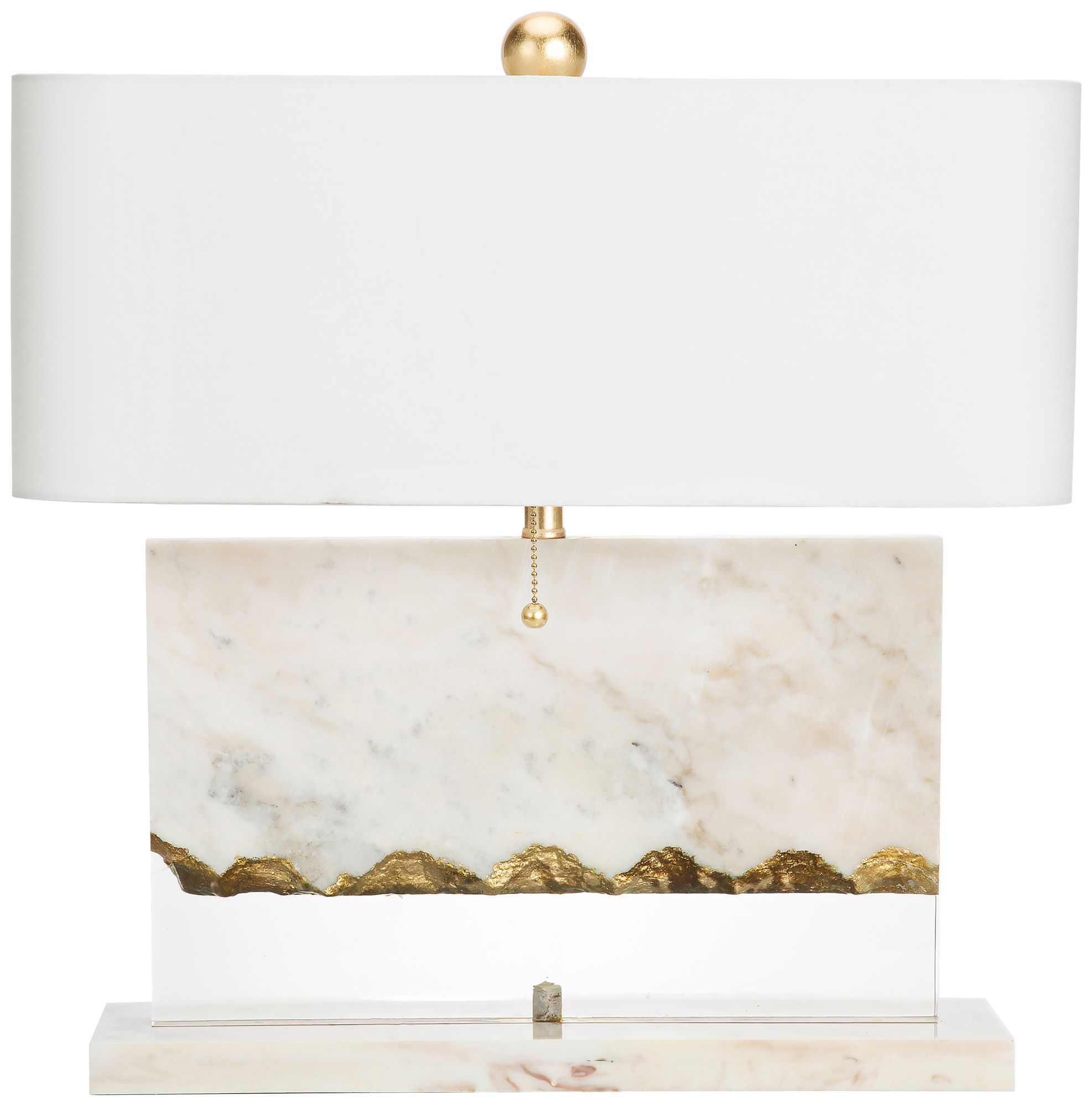 Couture Brentwood White Marble Accent Table Lamp 38J11 Lamps Plus