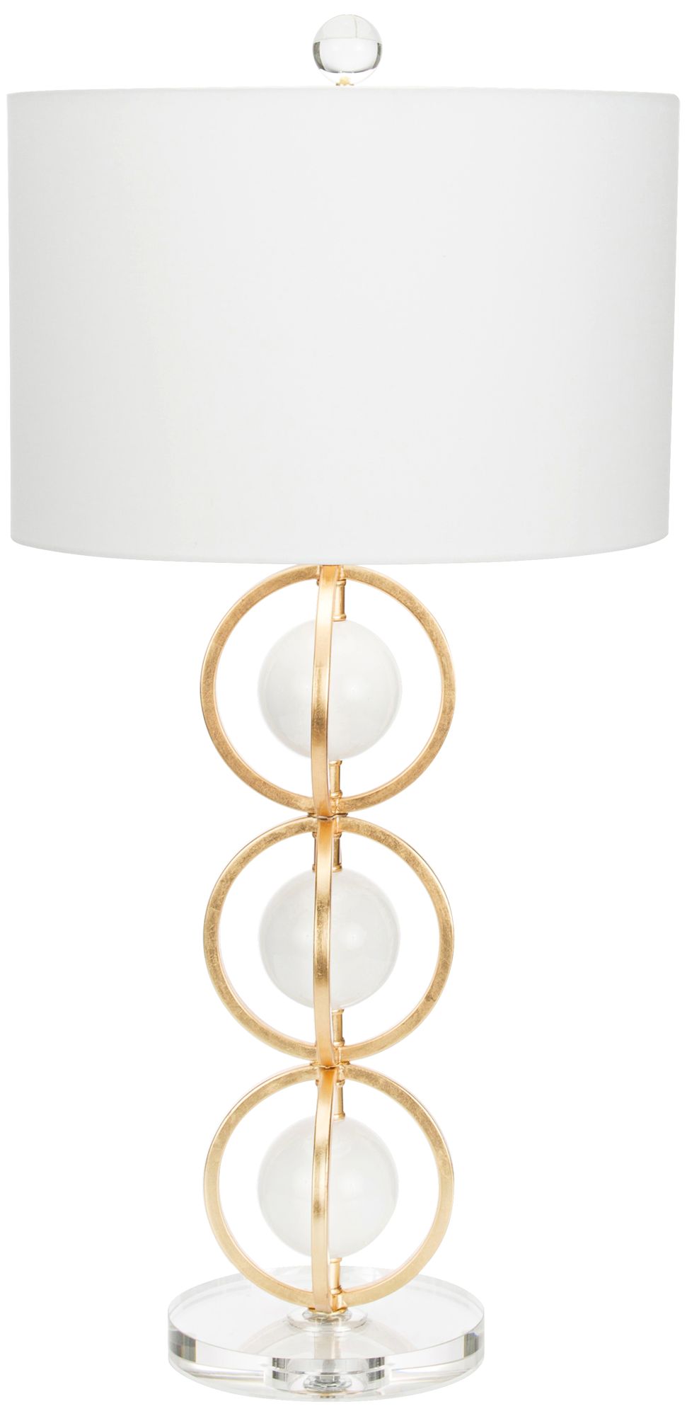 Couture Anderson Gold Leaf and White Table Lamp