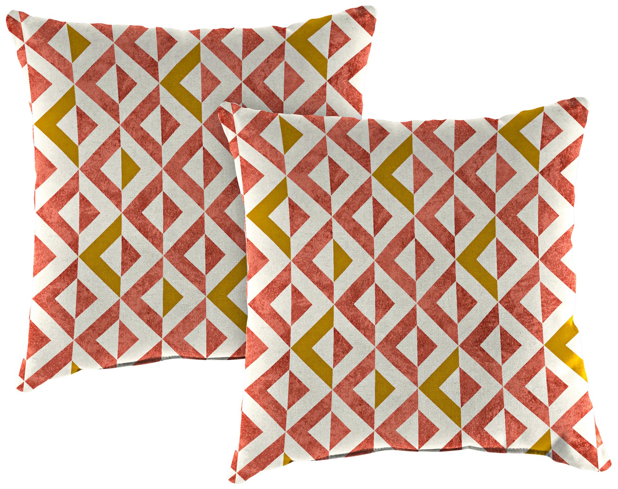 Tropez Coral 18" Square Outdoor Toss Pillow