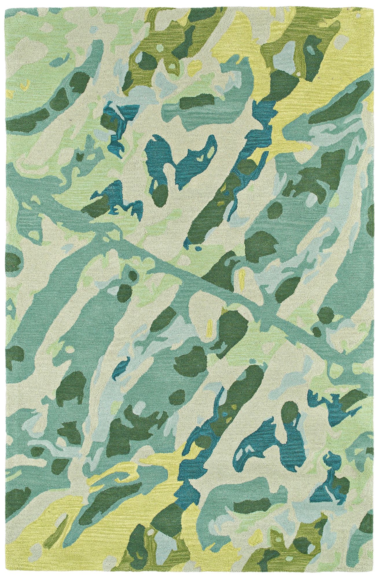 Kaleen Pastiche PAS01-78 Turquoise Wool Area Rug 